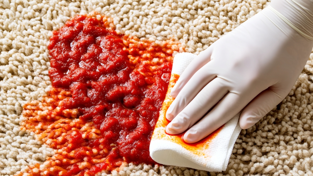 Initial Steps to Remove Excess Sauce