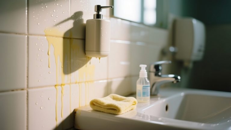 How to Clean Yellow Drips on Bathroom Walls
