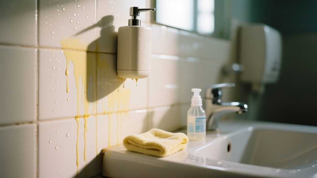 How to Clean Yellow Drips on Bathroom Walls