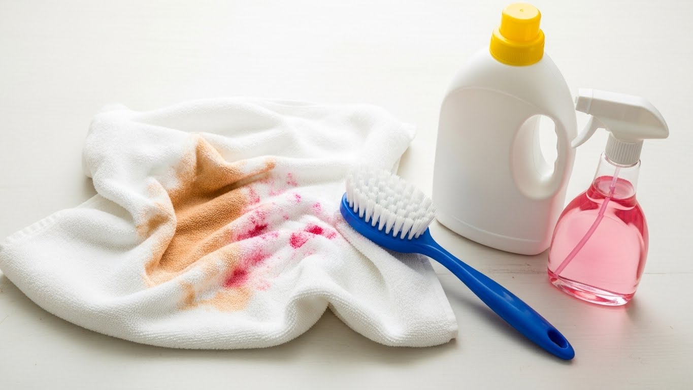 how to get makeup out of white towels