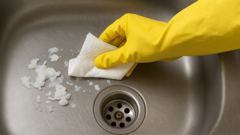 how to get wax out of the sink