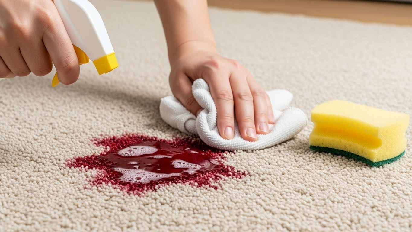 how to clean a carpet spill