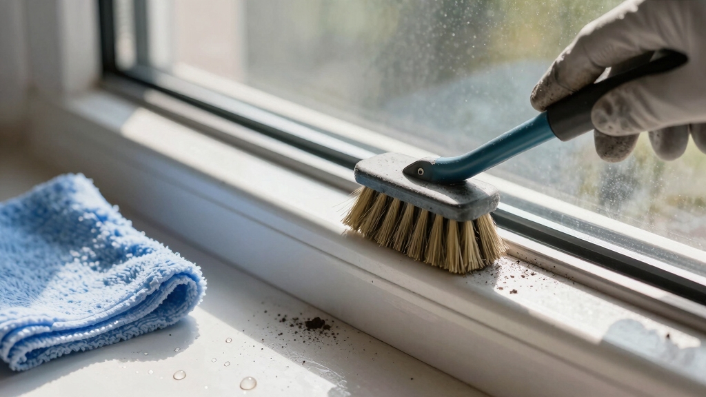 clean deep with toothbrush