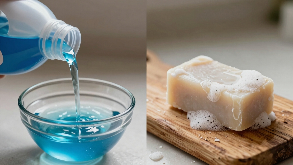 detergent versus traditional soap
