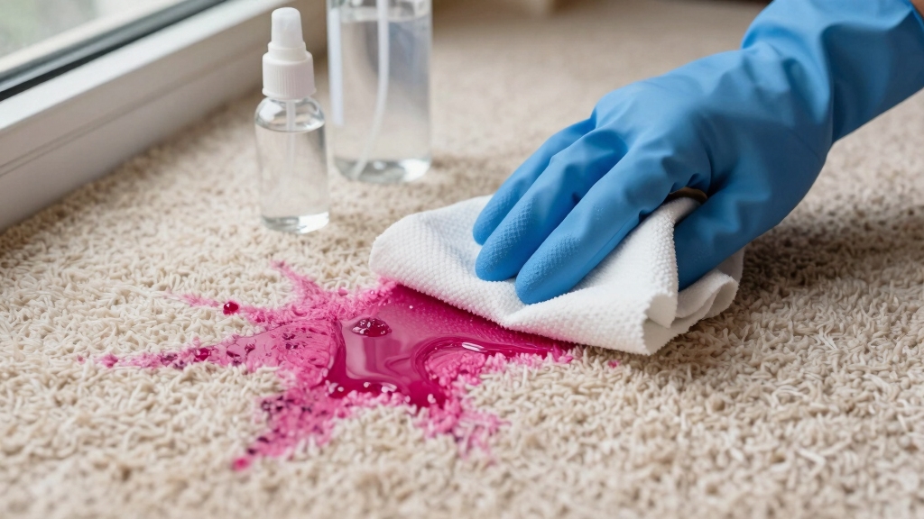 remove food coloring from carpet