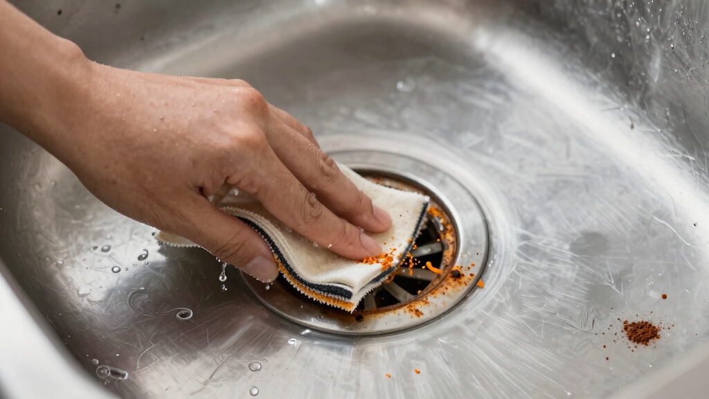 remove rust from stainless sink