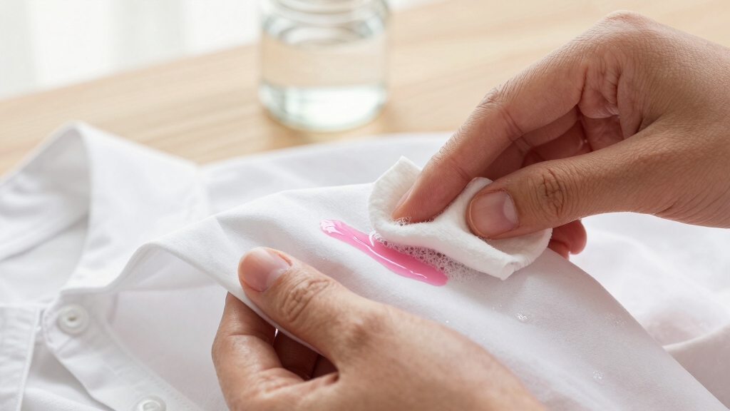 remove sticky lipgloss stains promptly