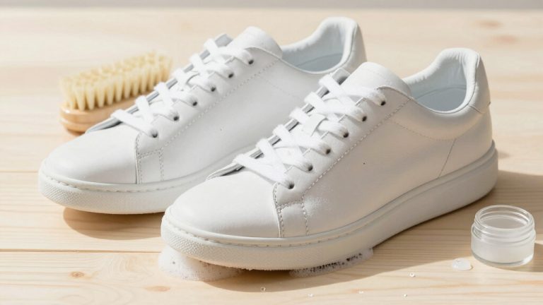 cleaning white leather trainers
