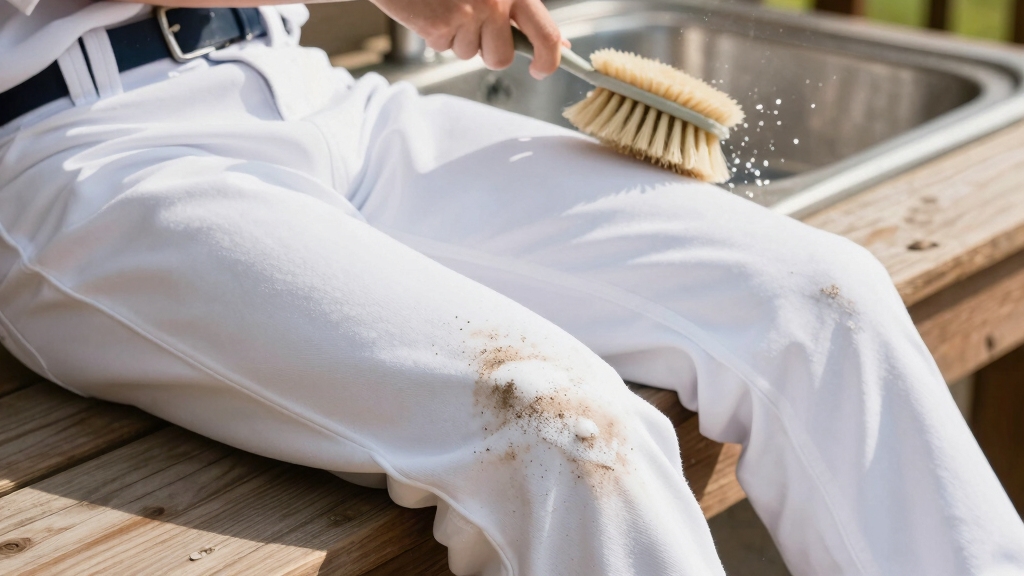 how to clean white baseball pants