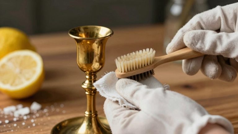 polish brass with gentle abrasives