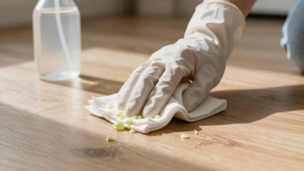 promptly remove vomit solids