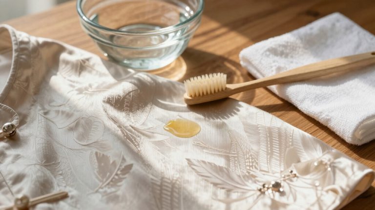 remove oil from silk