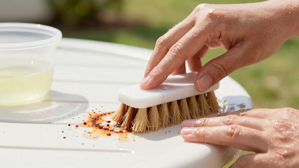 remove rust stains from plastic