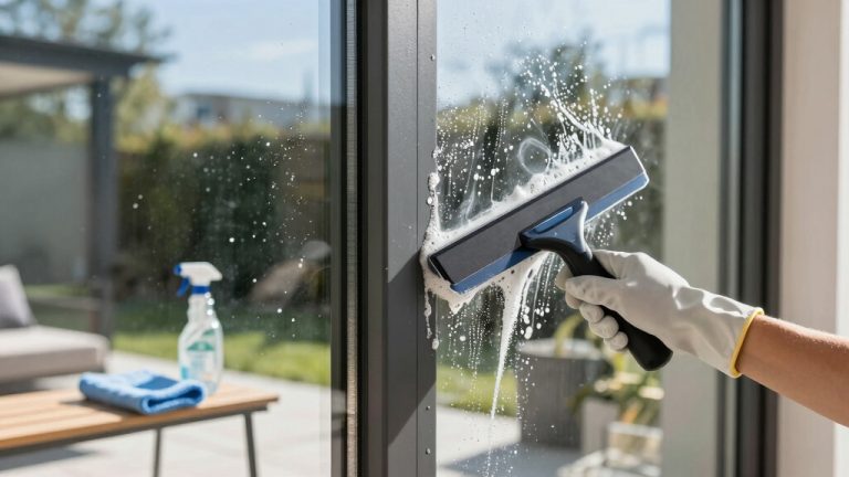 sparkling streak free glass panels