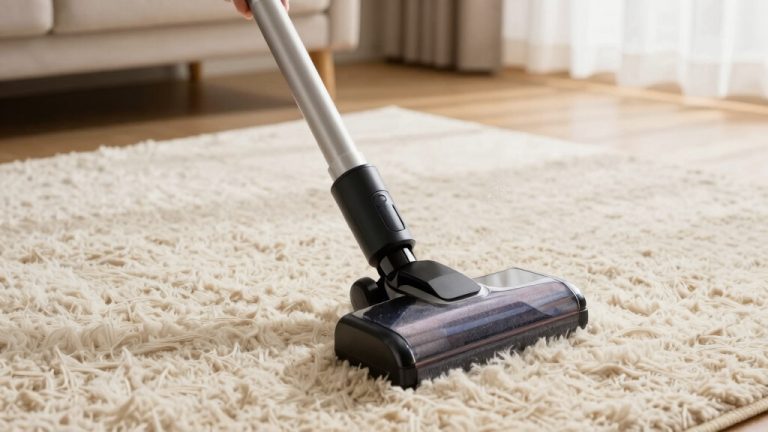 vacuum wool rug gently