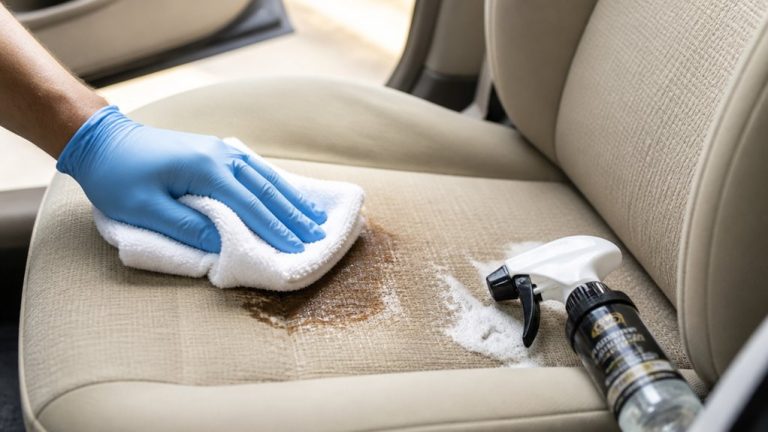 remove coffee stain from seat