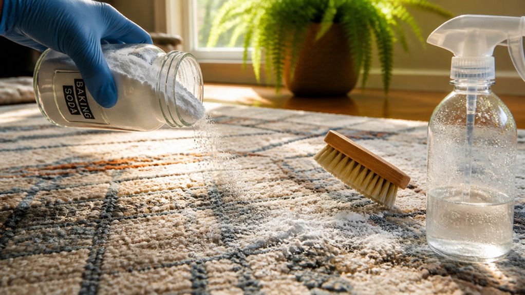 remove rug odor with baking soda