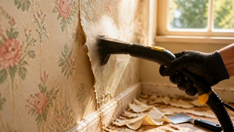 use steamer to strip wallpaper