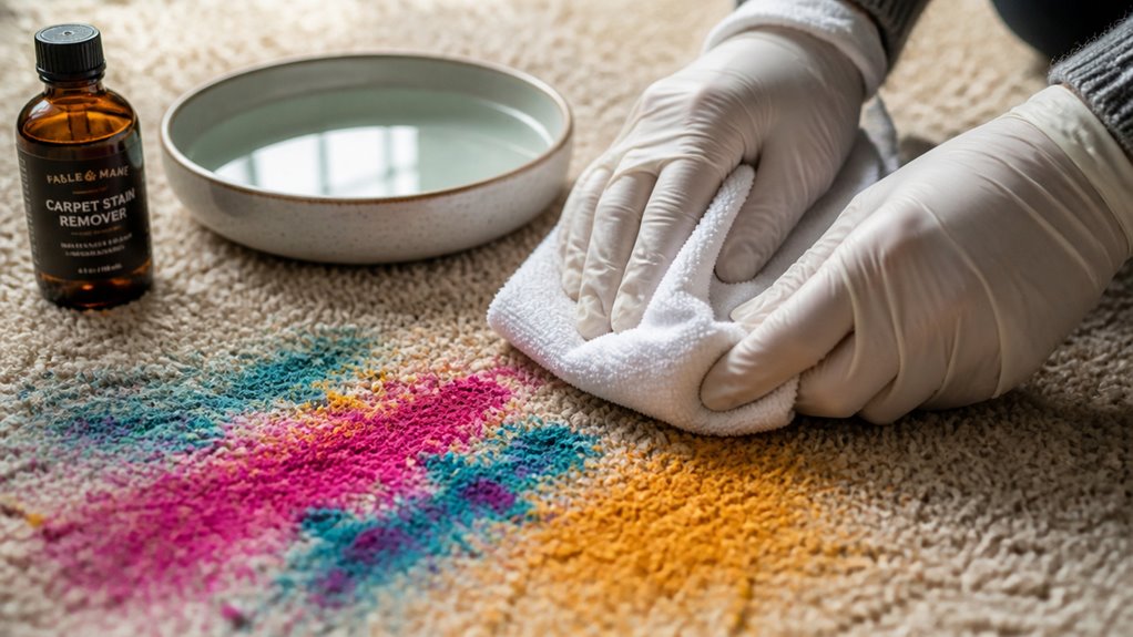 remove oil pastel from carpet